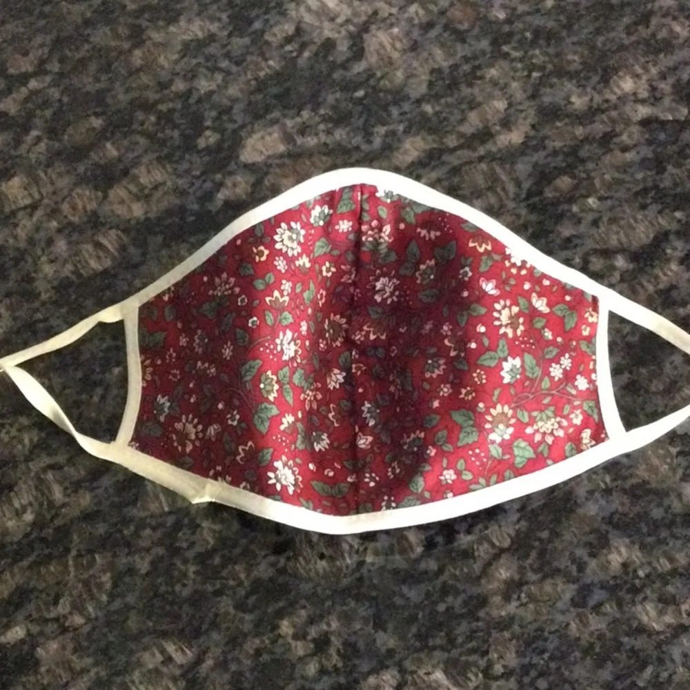 Red Floral Face Mask